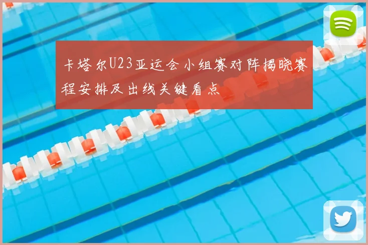 卡塔尔U23亚运会小组赛对阵揭晓赛程安排及出线关键看点